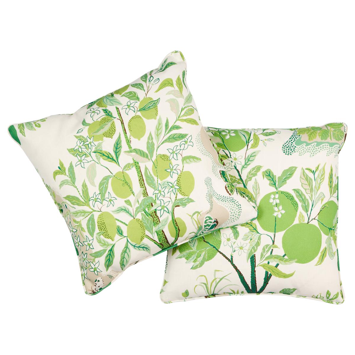 Moderno Cuscino Schumacher Citrus Garden I/O in Leaf 18 in vendita