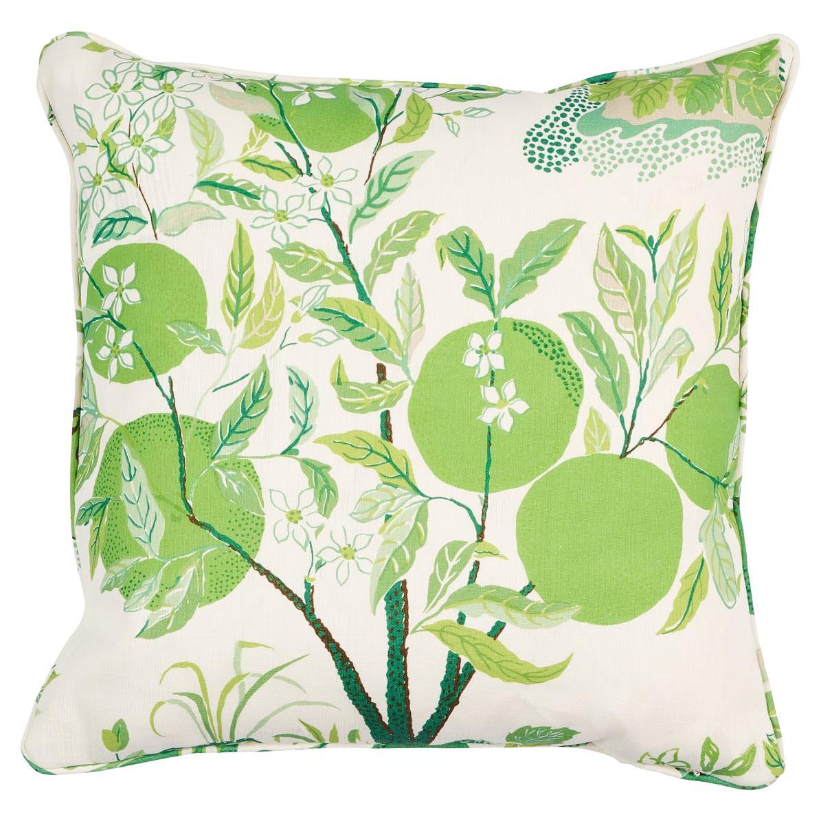 Schumacher Citrus Garden I/O in Leaf 18" Pillow