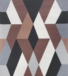 Schumacher Clements Ribeiro Deco Diamonds Geometric Carbon Wallpaper Panel Set