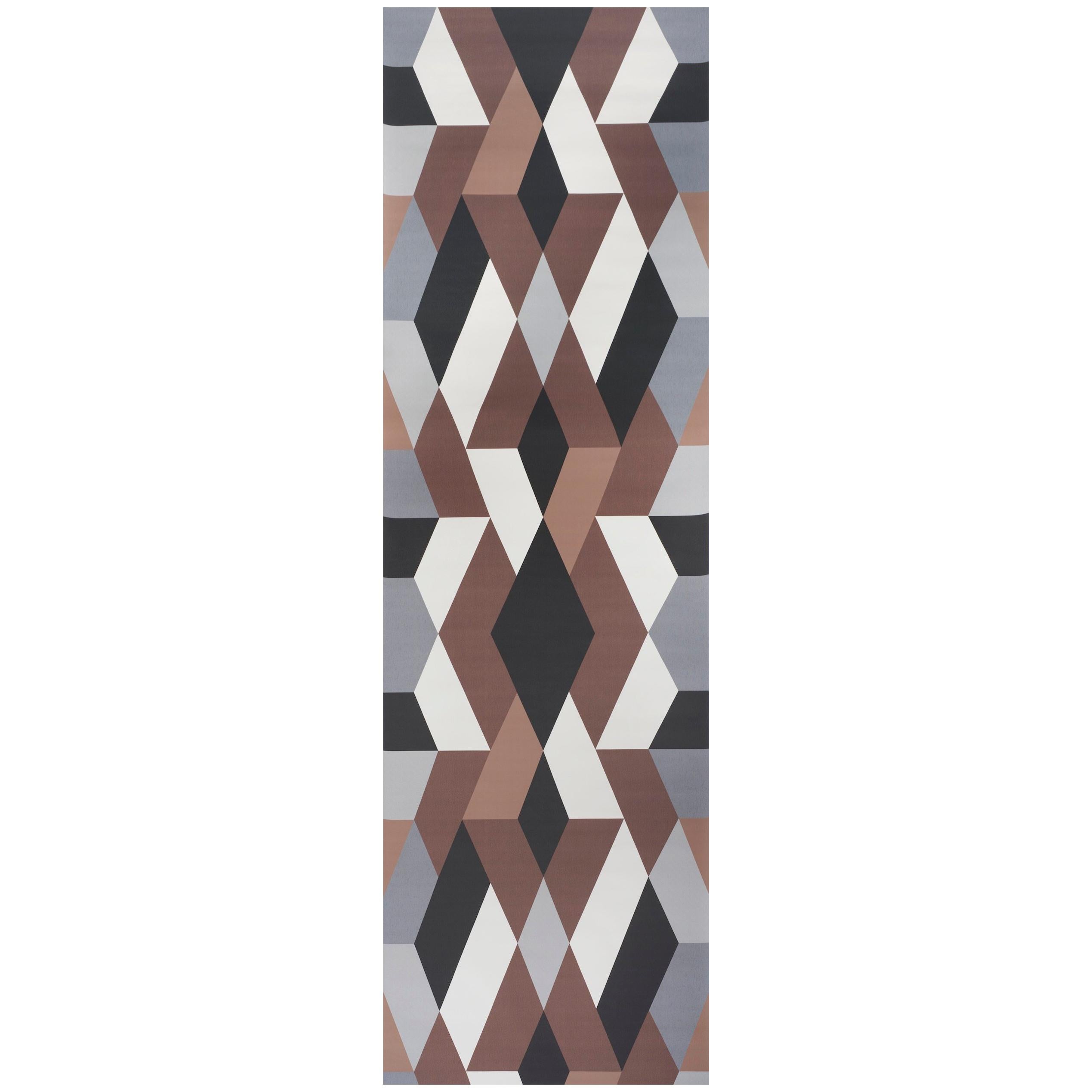 Schumacher Clements Ribeiro Deco Diamonds Geometric Carbon Wallpaper Panel Set