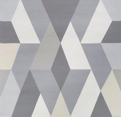 Schumacher Clements Ribeiro Deco Diamonds Geometric Dove Wallpaper Panel Set