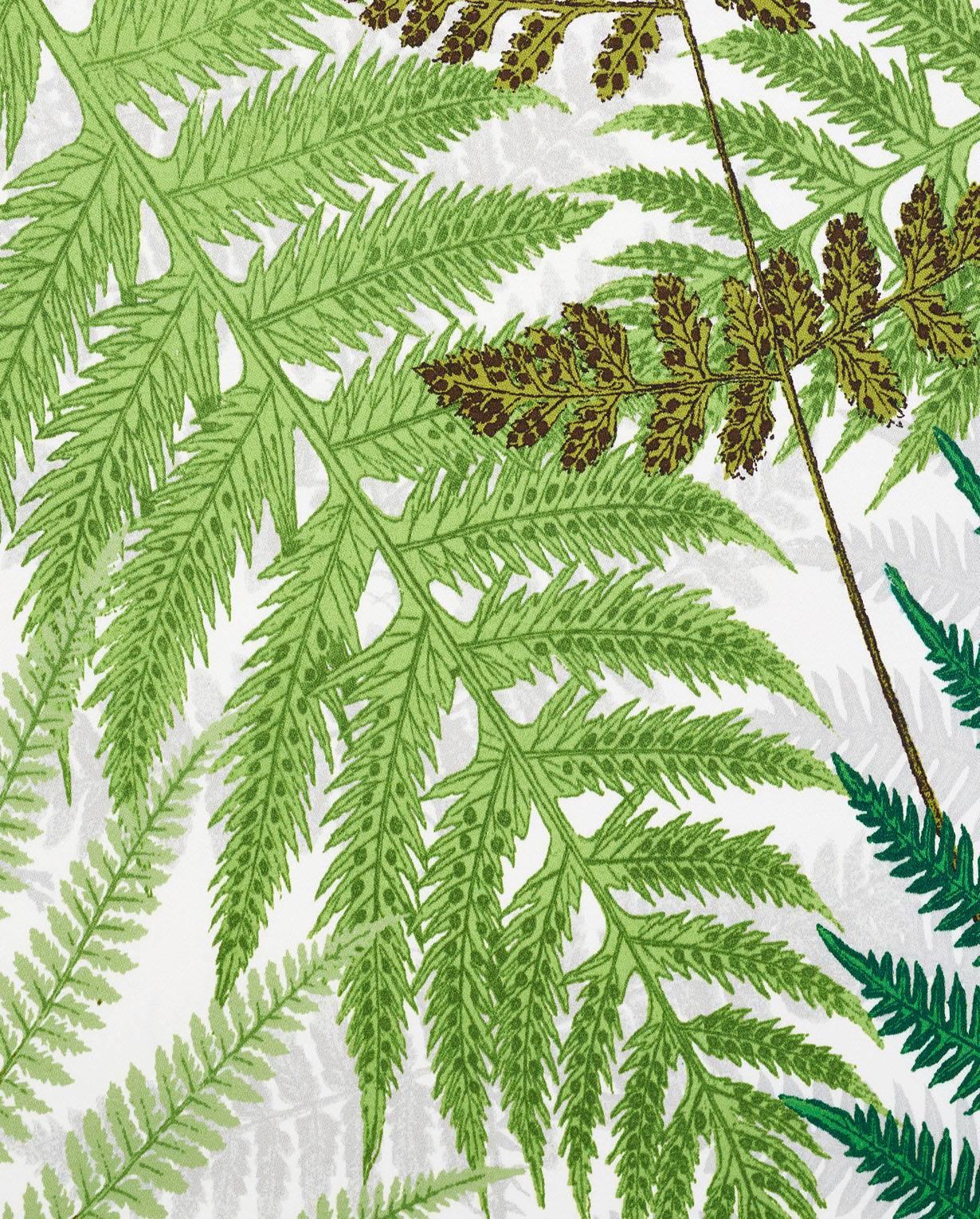 Le famose fronde di felce vengono aggiornate alla moda in questo disegno extra-large ed extra-speciale. In collaborazione con Clements Ribeiro, si tratta di un fantasioso disegno botanico dall'insolito aspetto tridimensionale.

Dalla fondazione di