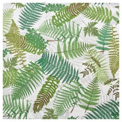 Schumacher Clements Ribeiro Fernarium, elfenbeinfarbene und blattgrüne Tapeten, 8-Karat-Roll