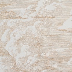 Schumacher Cloud Toile Wallpaper in Gold
