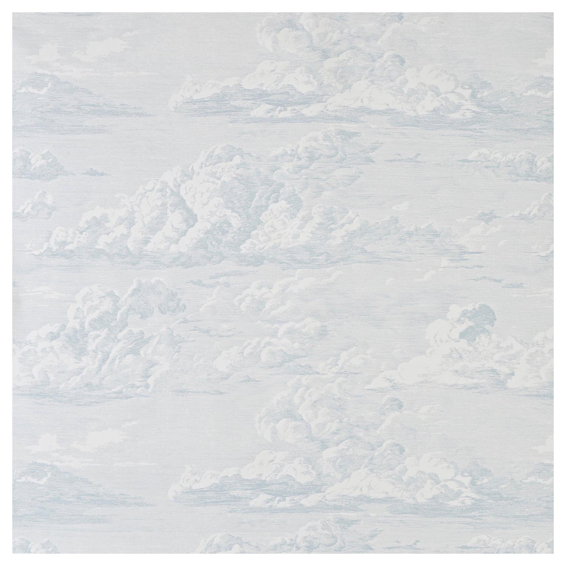 Schumacher Cloud Toile Tapete in Mineral