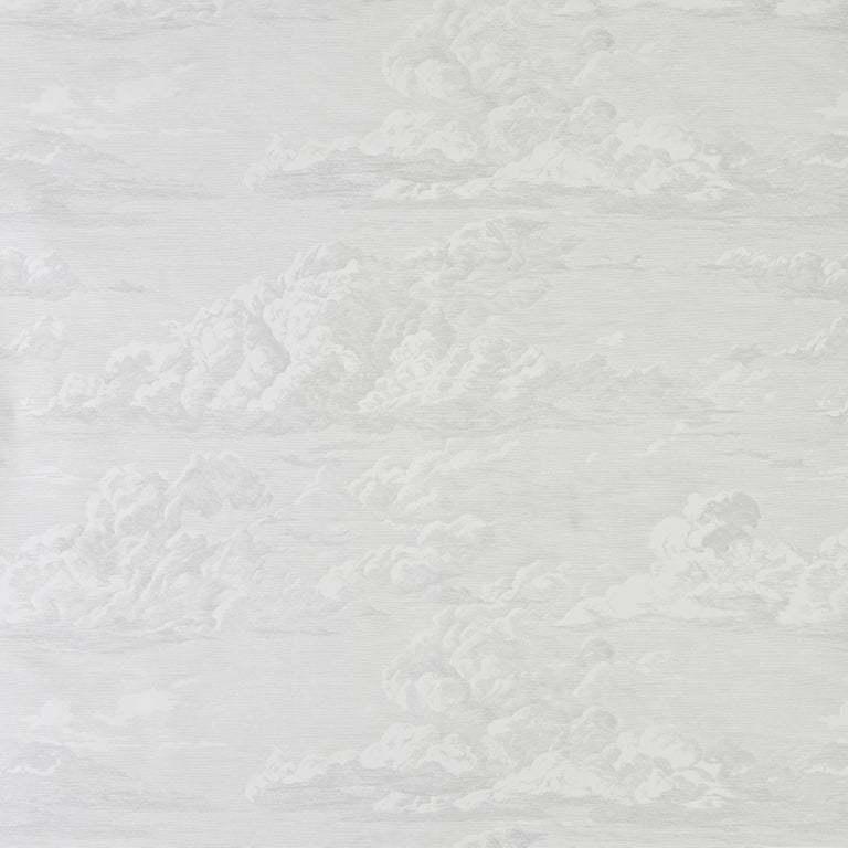 Schumacher Cloud Toile Wallpaper in Quartz For Sale at 1stDibs