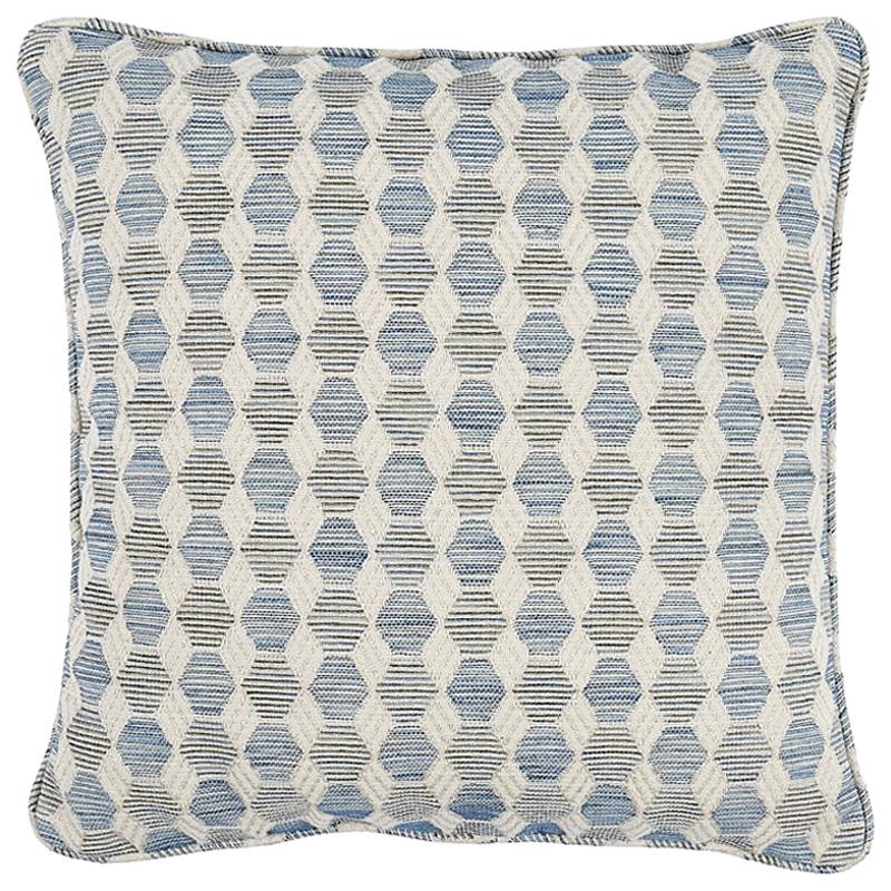 Schumacher Coquina 18" Pillow in Blue For Sale