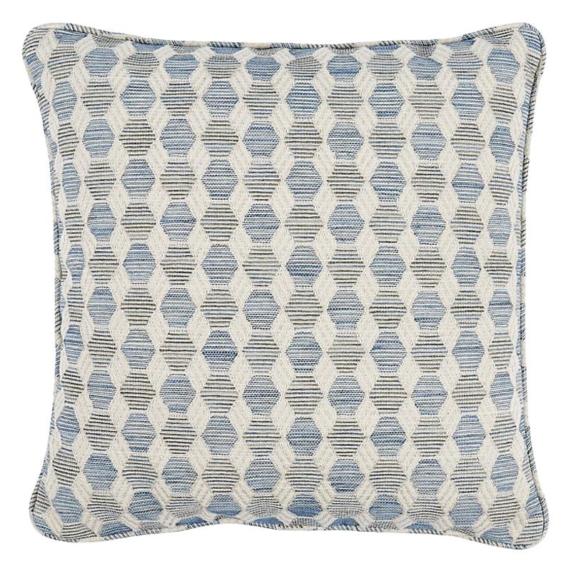 Schumacher Coquina 20" Pillow in Blue For Sale