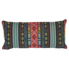 Schumacher Cosima Embroidery in Carbon Multi  24 x 12" Pillow