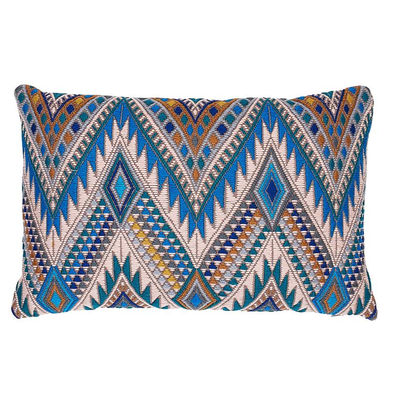 Schumacher Coyolate 12" Pillow in Blue For Sale
