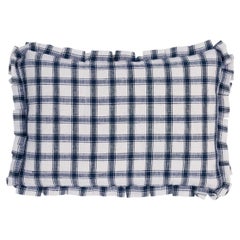 Schumacher Crawford Check 20 x 12" Pillow Indigo