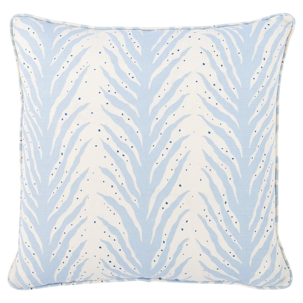 Schumacher Creeping Fern in Sky 20" Pillow