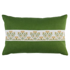 Schumacher Custis Stripe Embroidered 22 x 14" Pillow in Marigold