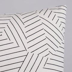 Schumacher Deconstructed Stripe 22" x 14" Pillow in Black