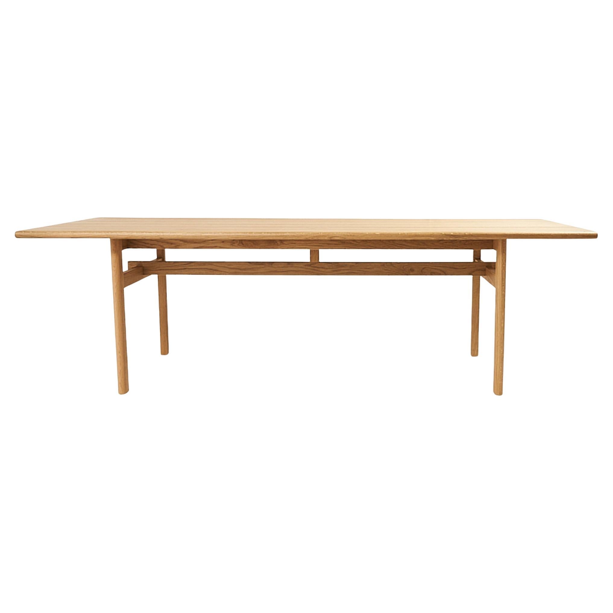 Schumacher Editions Mokki table de salle à manger extra large en mat naturel de 94,5 pouces