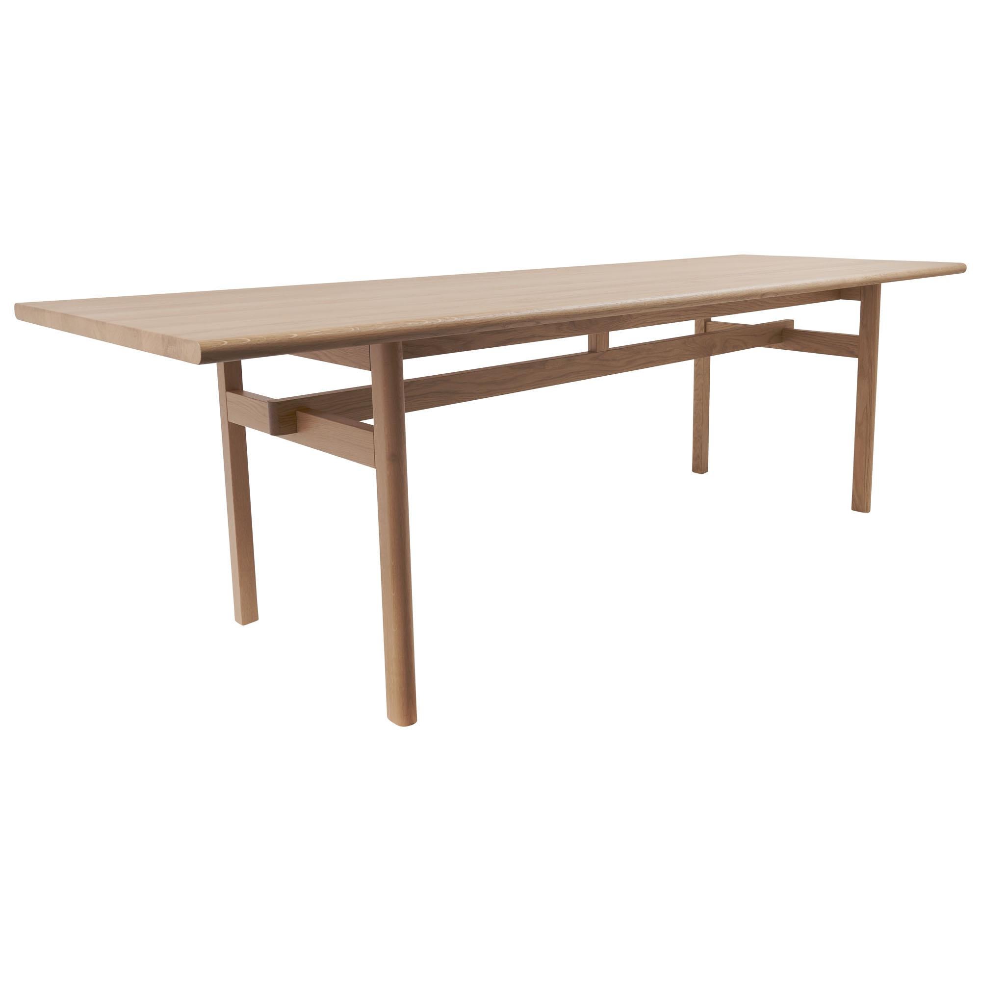 Moderne Schumacher Editions Mokki table de salle à manger extra large en chêne blanc « Mokki 94,5 » en vente