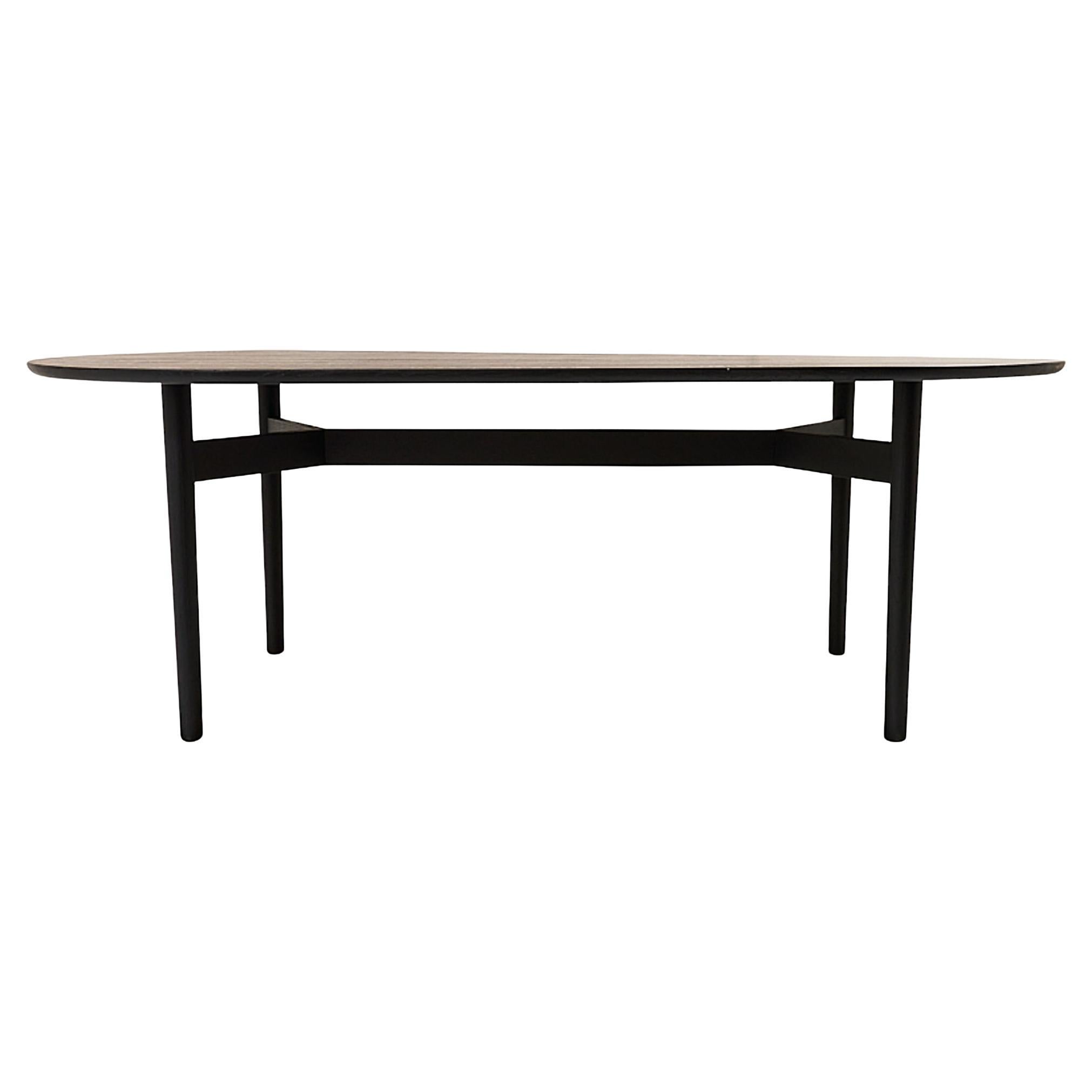 Schumacher Editions Puffin 84" Dining Table in Soft Black For Sale