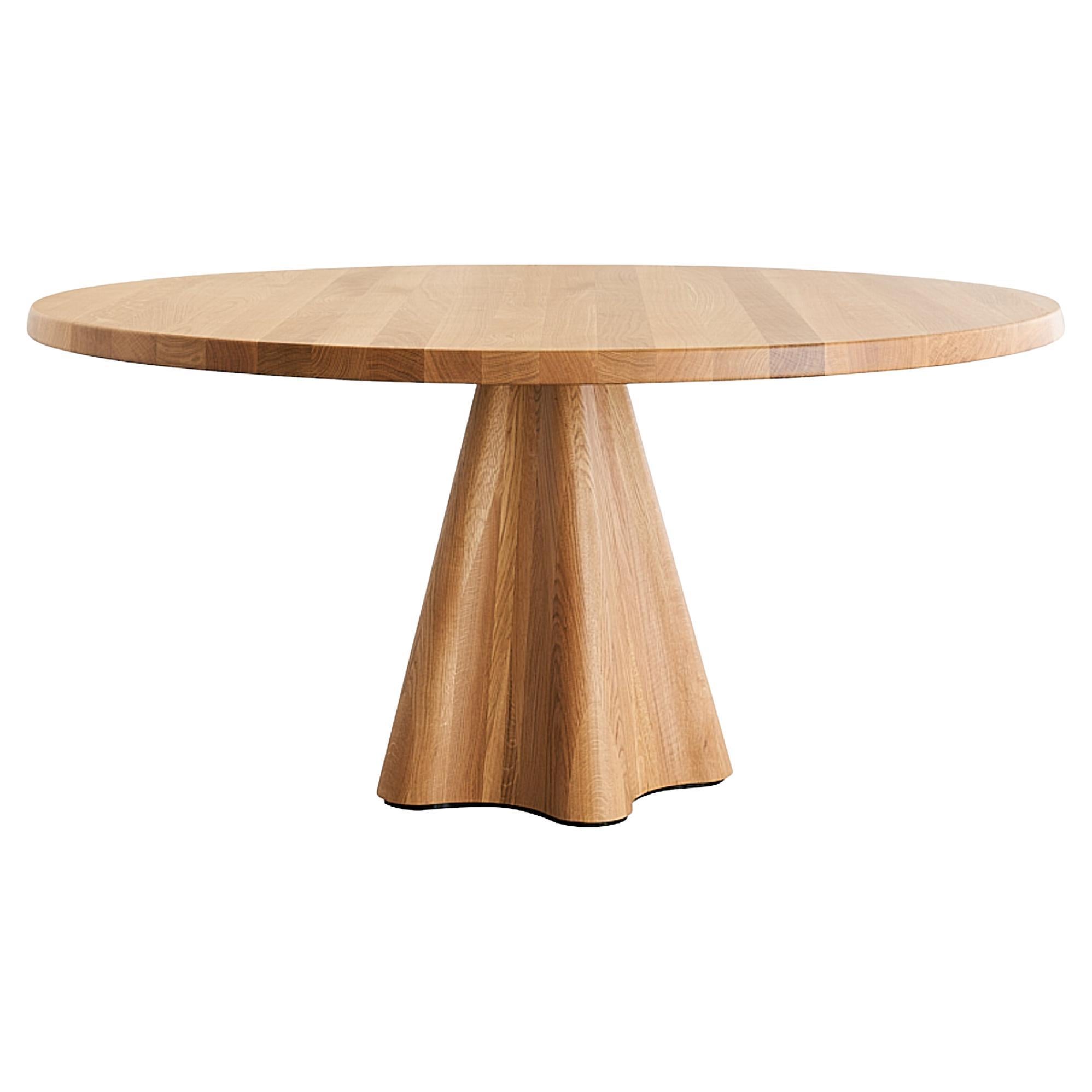 Schumacher Editions Stella 54" Dining Table in Natural Matte For Sale