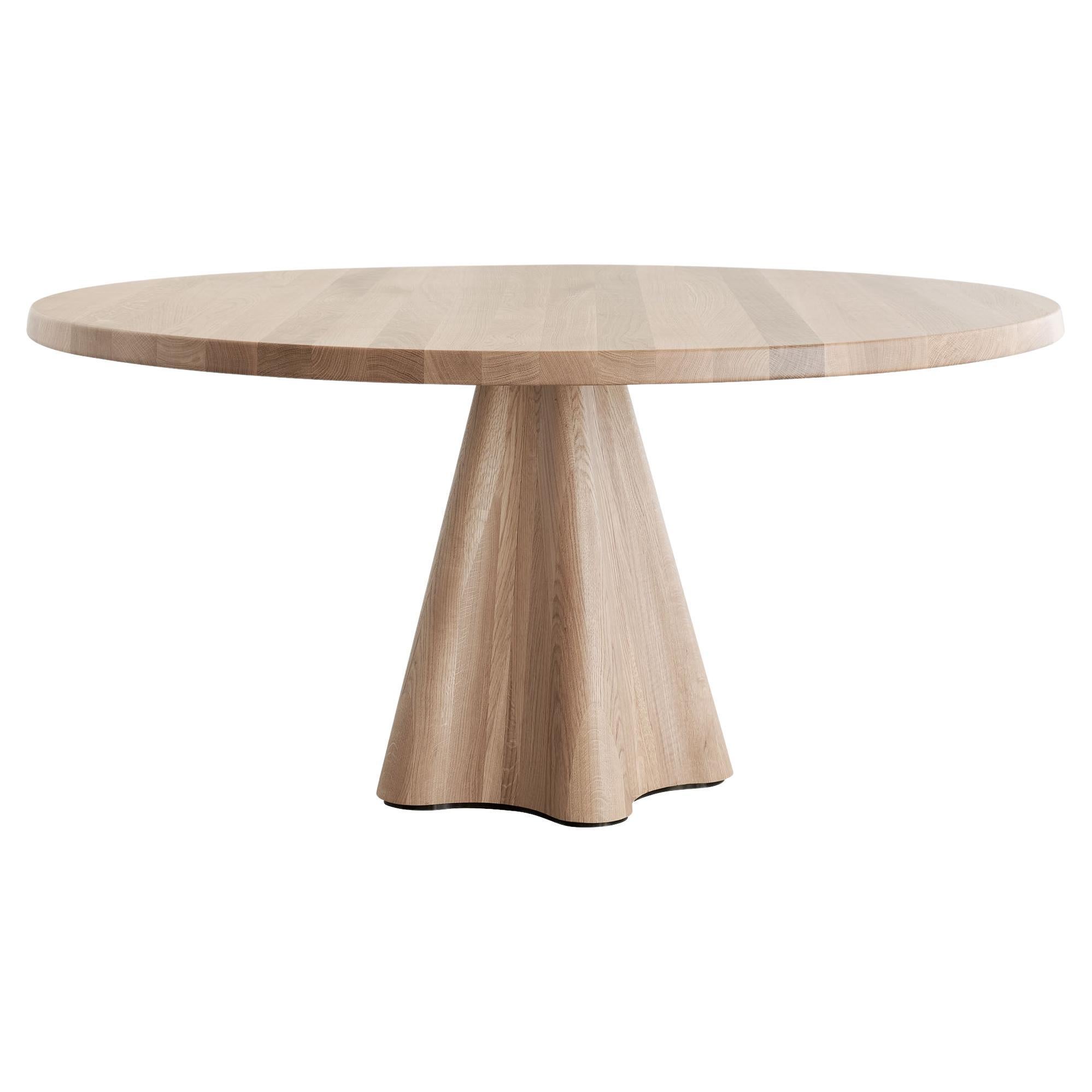Schumacher Editions Stella 54" Dining Table in White Oak For Sale