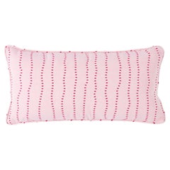 Schumacher Elodie Embroidery 24 x 12" Pillow in Rose