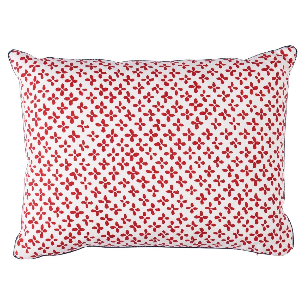 Schumacher Emerson 16" x 12" Pillow in Red For Sale