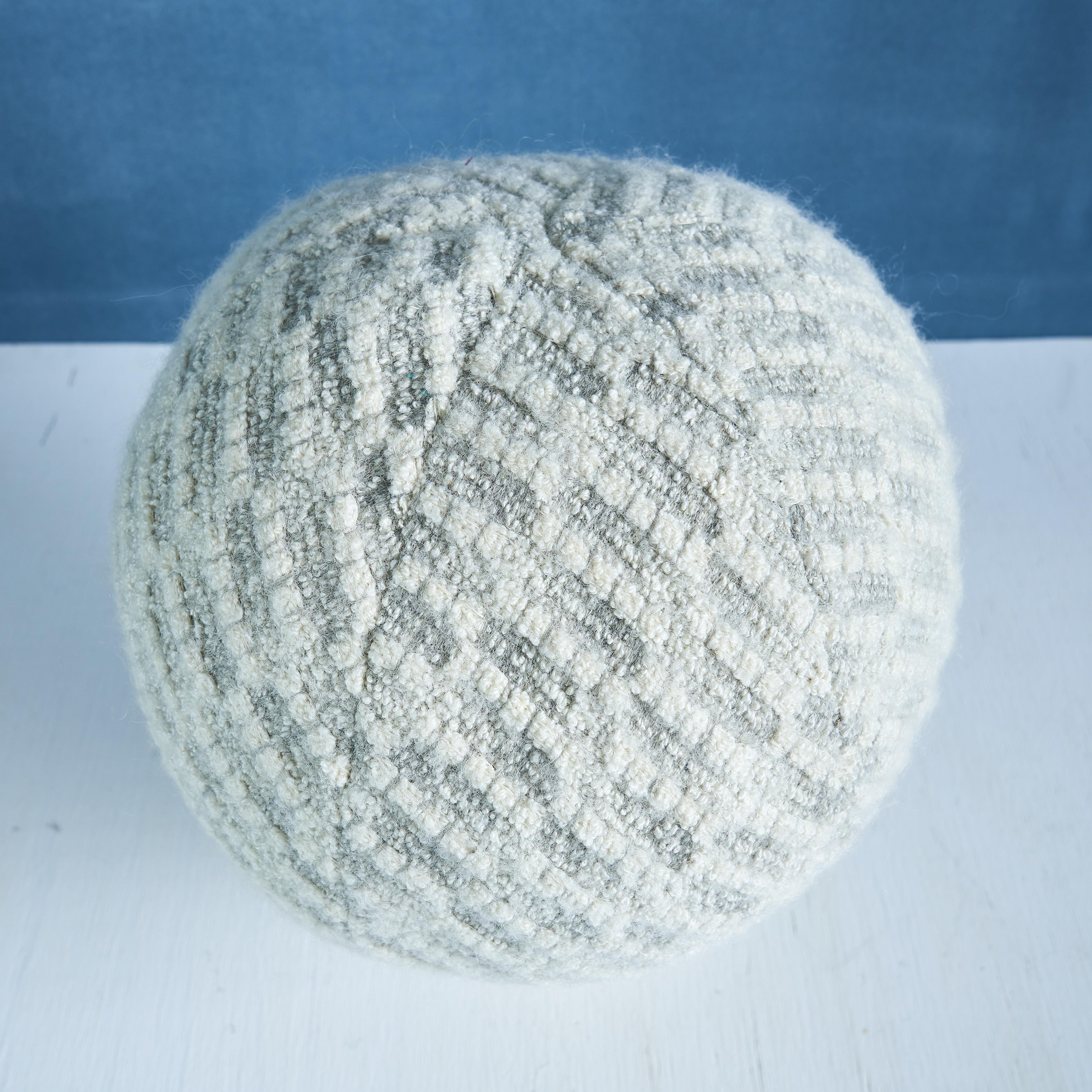 Modern Schumacher Esmark Sphere Pillow in Dove For Sale