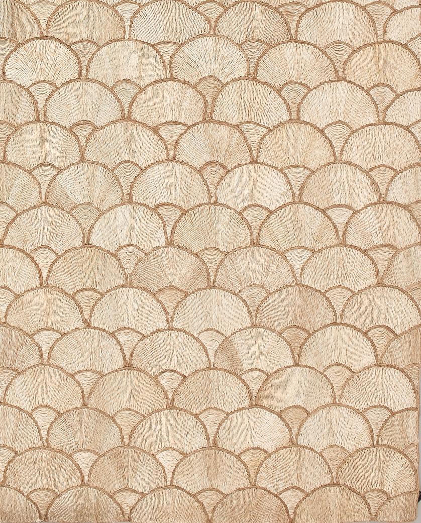 Philippine Schumacher Fan Area Rug in Handwoven Abaca by Patterson Flynn For Sale