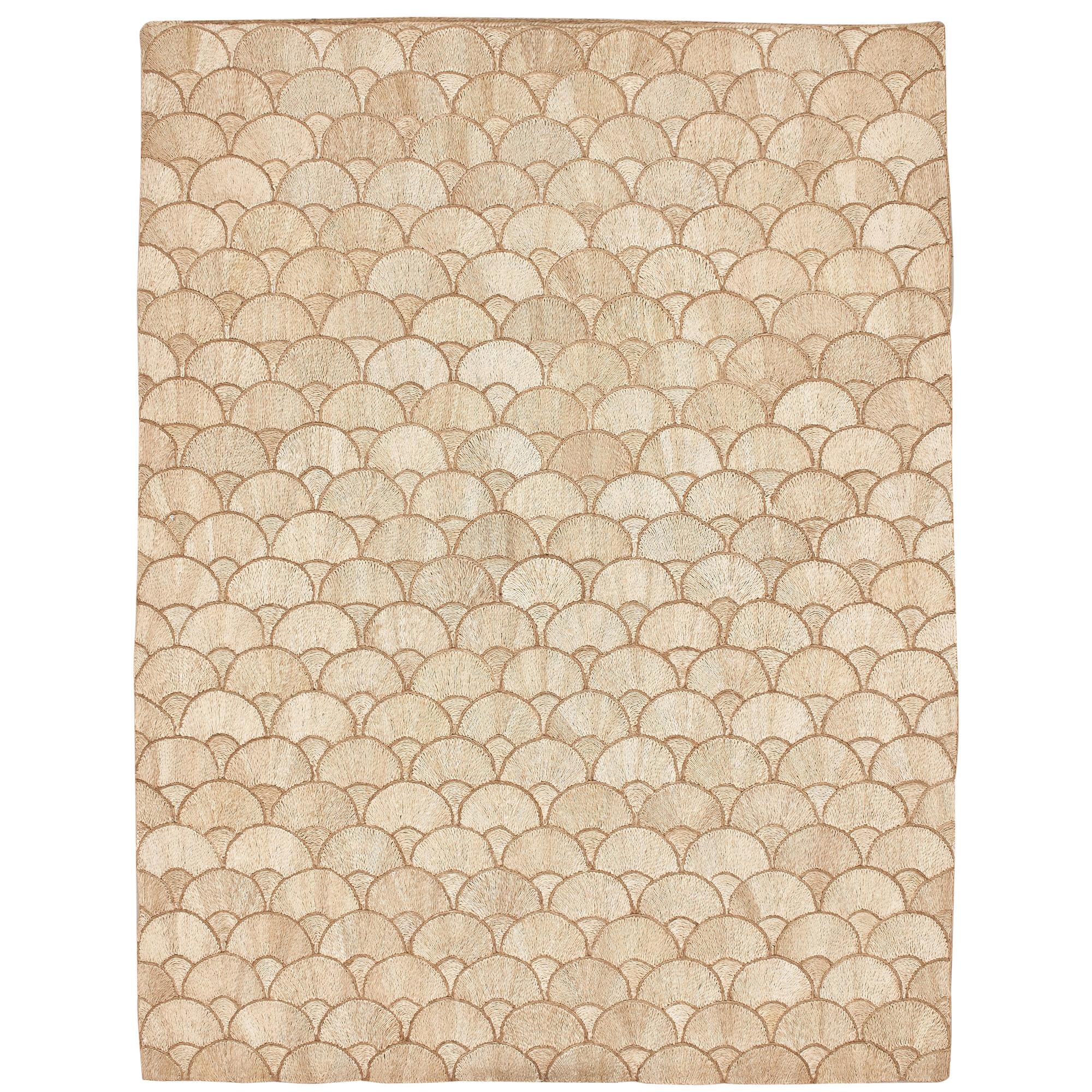 Schumacher Fan Area Rug in Handwoven Abaca by Patterson Flynn