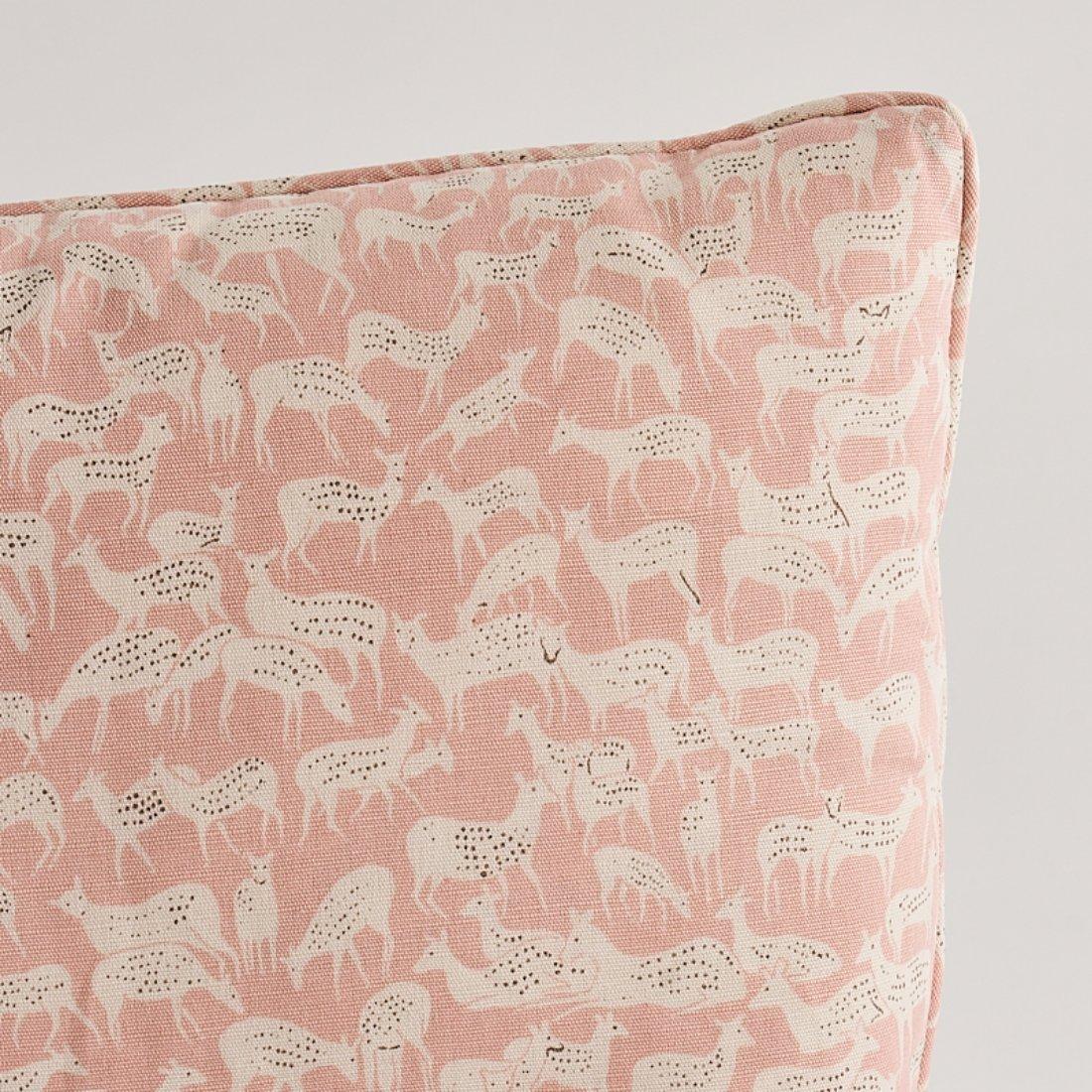 This pillow features Fauna with a Self Welt finish. You can’t help but be charmed by blush-colored Magical Menagerie, a painterly study of flora and fauna based on an early 20th-century document in our archives. Part of the Flight of Fancy