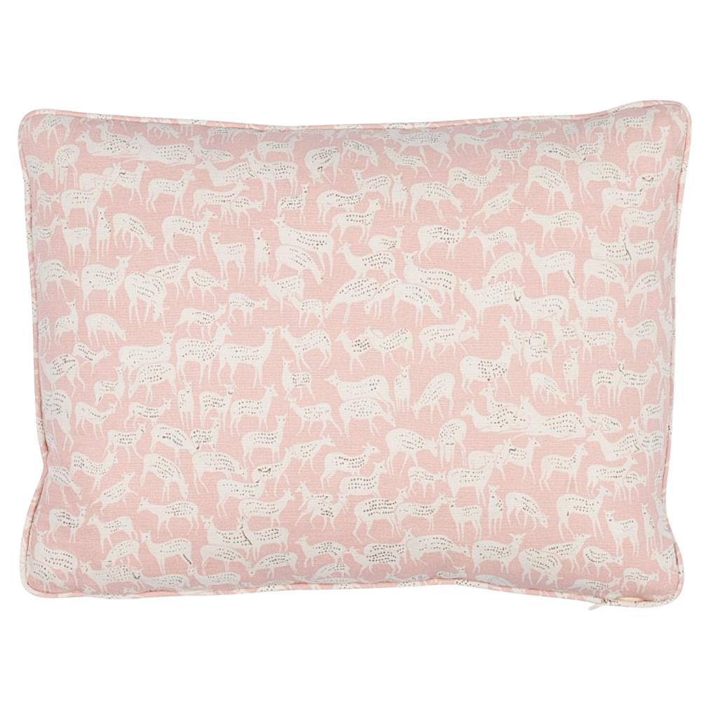 Schumacher Fauna 16" x 12" Pillow in Dusty Pink For Sale