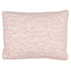 Schumacher Fauna 16" x 12" Pillow in Dusty Pink