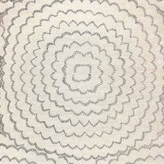 Schumacher Feather Bloom Sisal Wallpaper In Dove