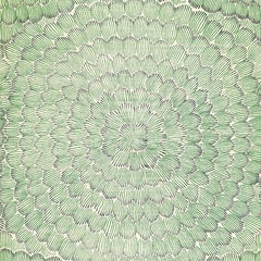 Schumacher Feather Bloom Sisal Wallpaper In Emerald & Ore