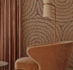 Schumacher Feather Bloom Sisal Wallpaper In Sun & Fog