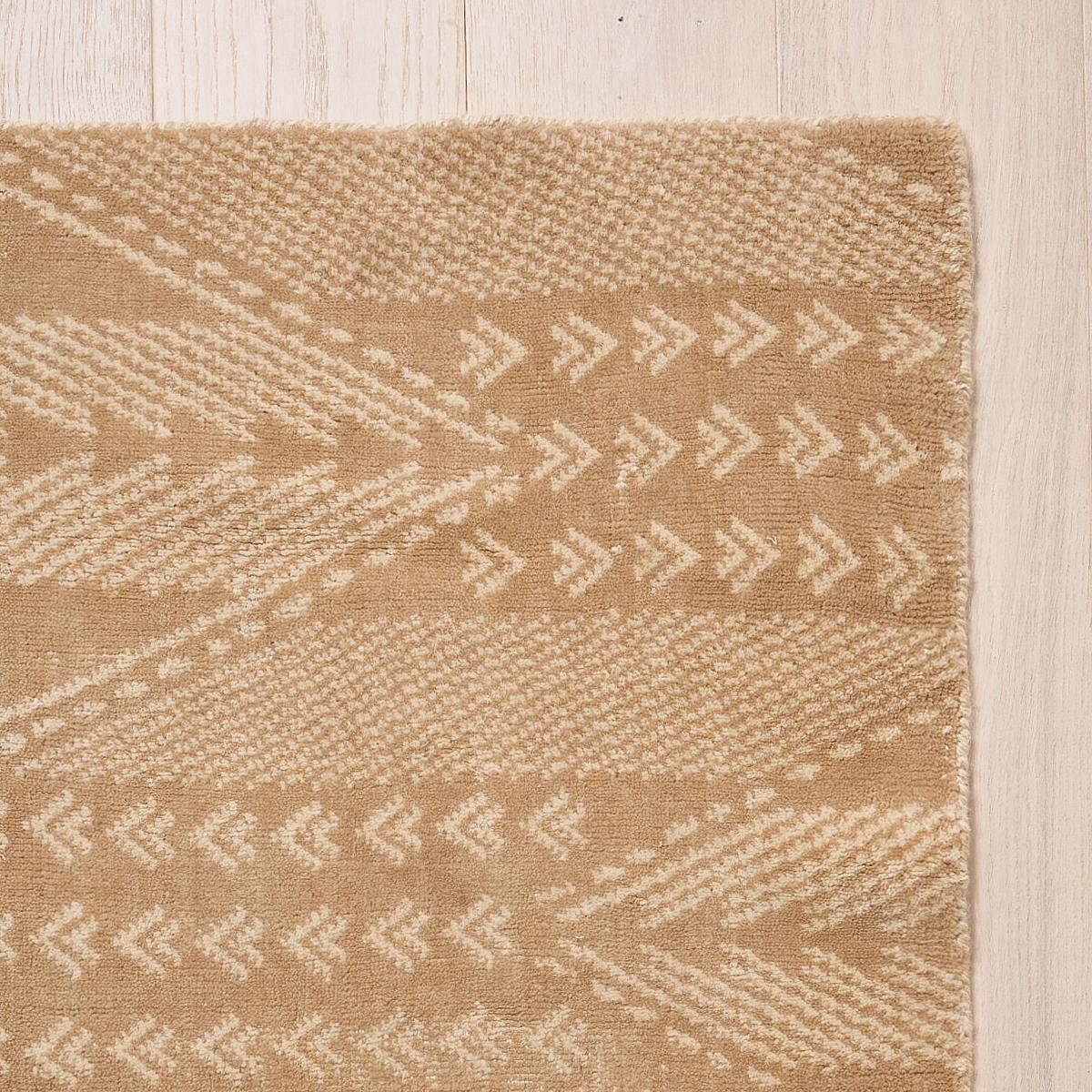 This rug will ship in December. Made with a wool-and-cotton jacquard weave, Fitzgerald is a large-scale zigzag pattern with unique chevron details and lovely texture. An adaptation of our popular Fitzgerald fabric, this dynamic, Art Deco–inspired