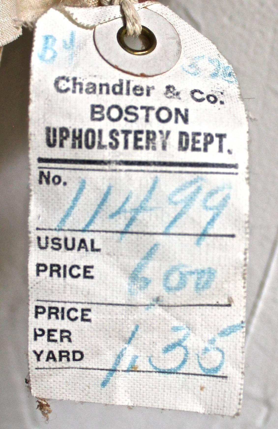 Schumacher Four Yards of Vintage Chintz, Original Chandler Price Tag In Good Condition In Sharon, CT