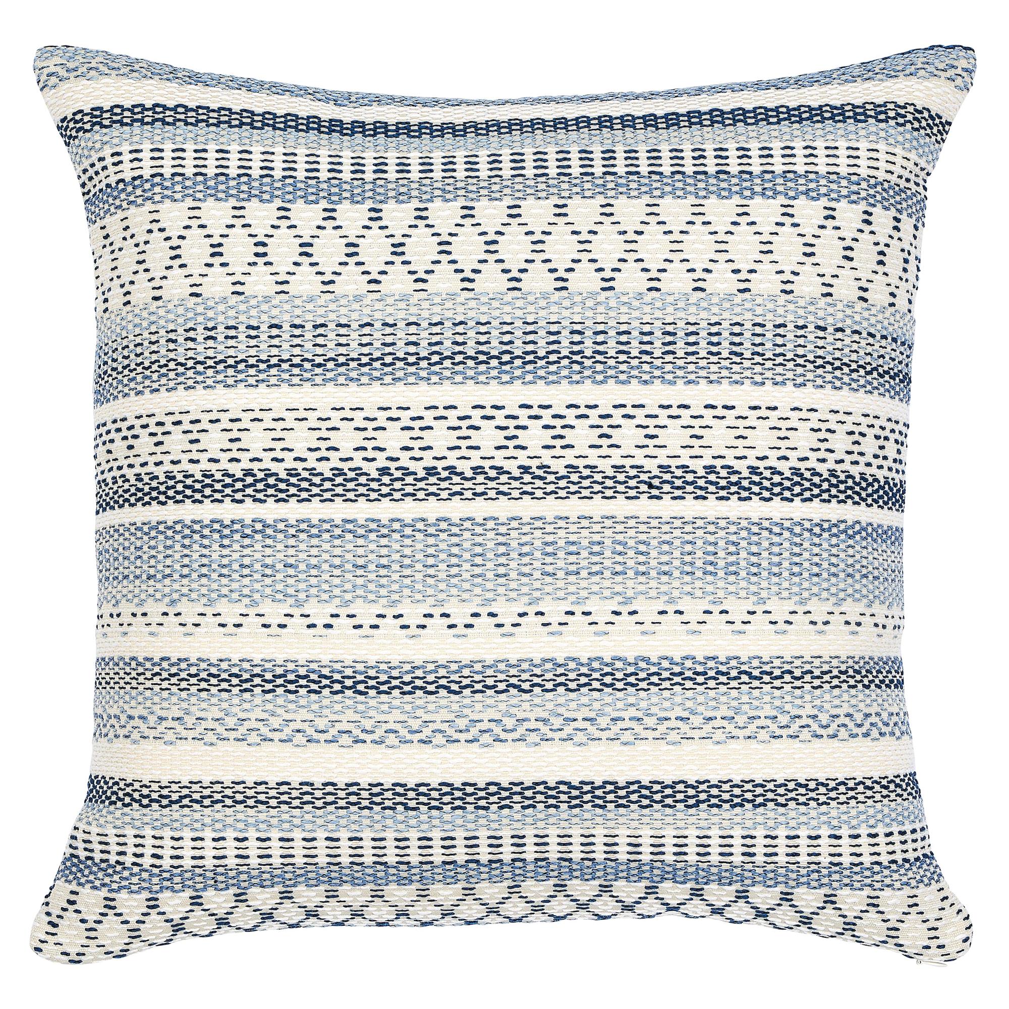 Schumacher Fremont Indoor/Outdoor 20" Pillow in Blue For Sale