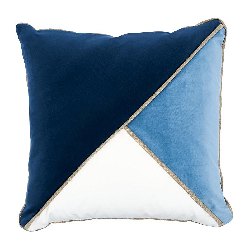 Schumacher Gainsborough Velvet Pillow For Sale
