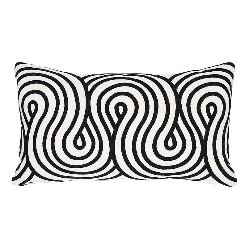 Cuscino Schumacher Giraldi Embroidery in Black 20 x 13