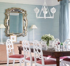 Papel Pintado Schumacher Haiku Sisal En Cerúleo