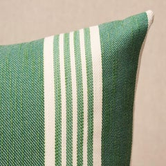 Schumacher Hampton Stripe I/O Pillow 20x14" en Emeraude