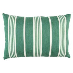 Schumacher Hampton Stripe I/O Pillow 20x14" in Emerald