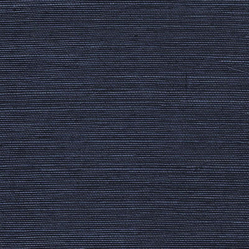 Schumacher Haruki Sisal Wallpaper In Indigo For Sale