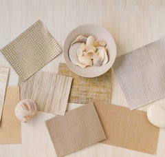 Carta da parati Schumacher Hemp Shimmer in Gilt Shimmer