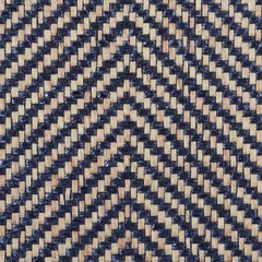 Schumacher Herringbone Paperwave Wallpaper In Navy