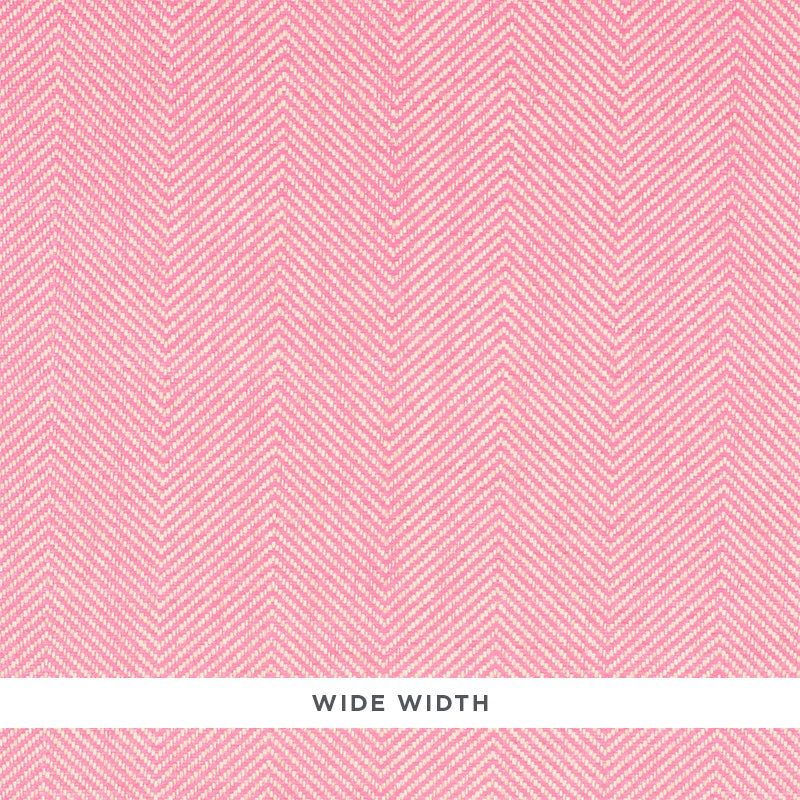 Schumacher Herringbone Paperwave Wallpaper In Pink