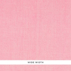 Schumacher Fischgrät-Papierwave-Tapete in Rosa mit Fischgrätmuster