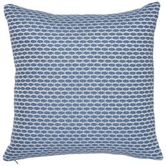 Schumacher Hickox Blue Indoor/Outdoor Two-Sided Pillow