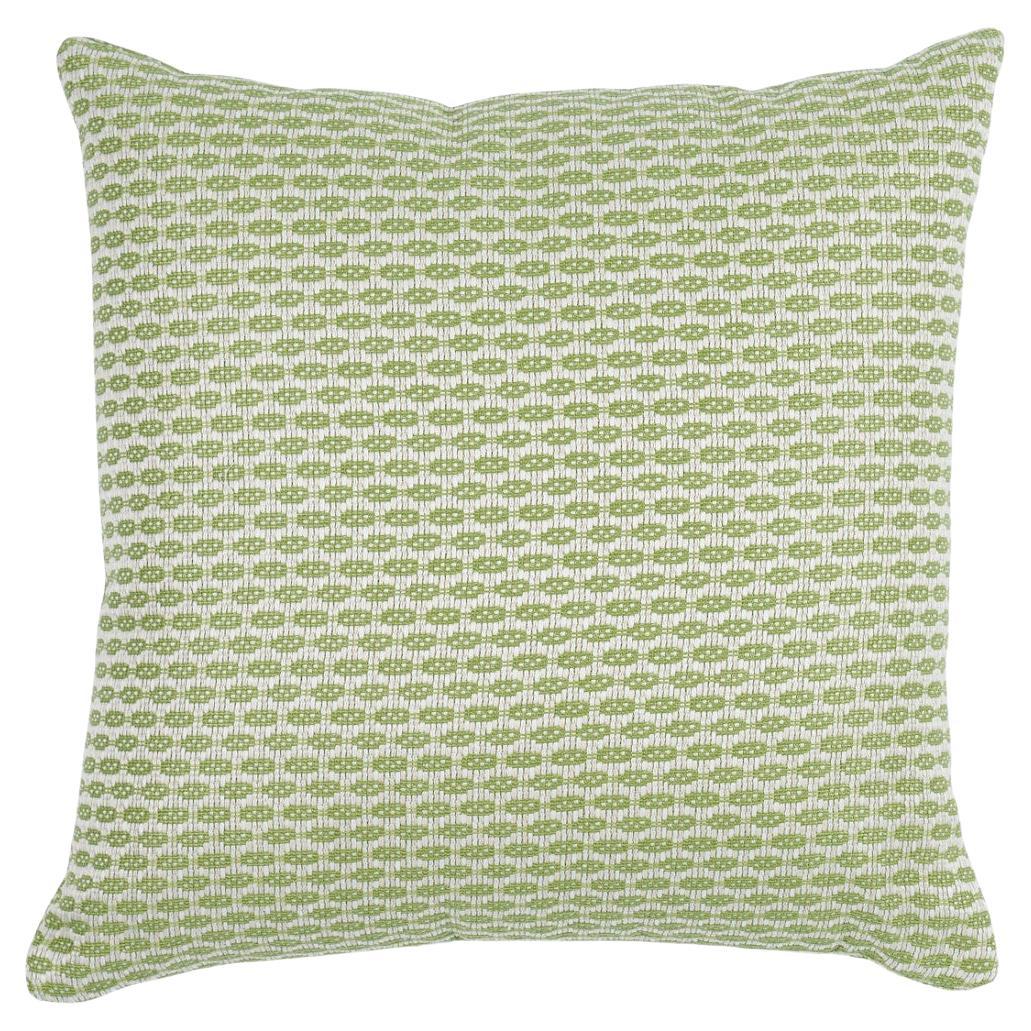 Schumacher Hickox Indoor Outdoor 18" Pillow in Green For Sale