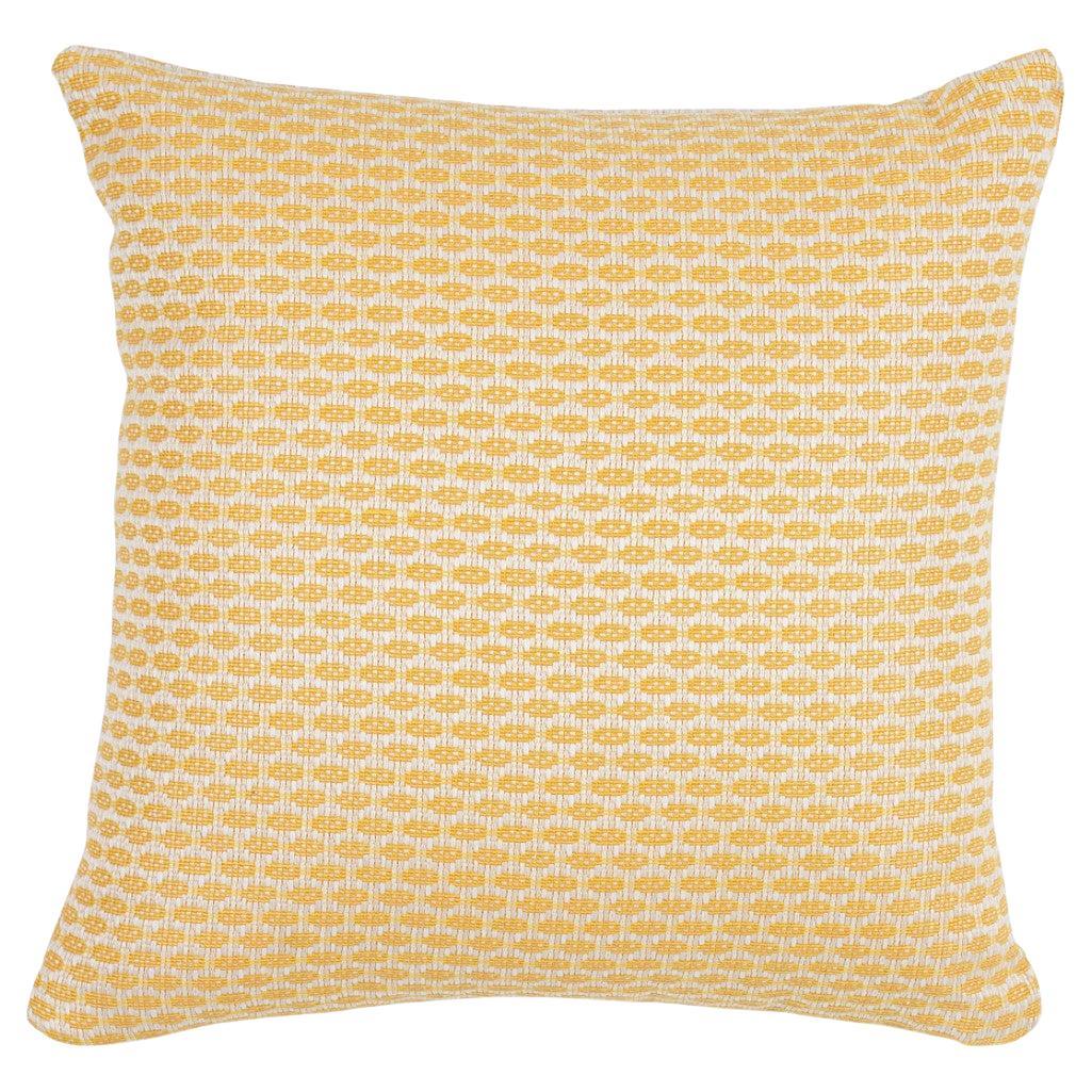 Schumacher Hickox Indoor Outdoor 18" Pillow in Yellow For Sale